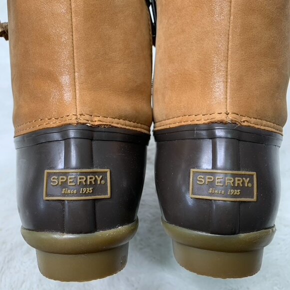Sperry STS85527 Women’s Brown Leather Duck Boots Size 7 - Picture 11 of 16